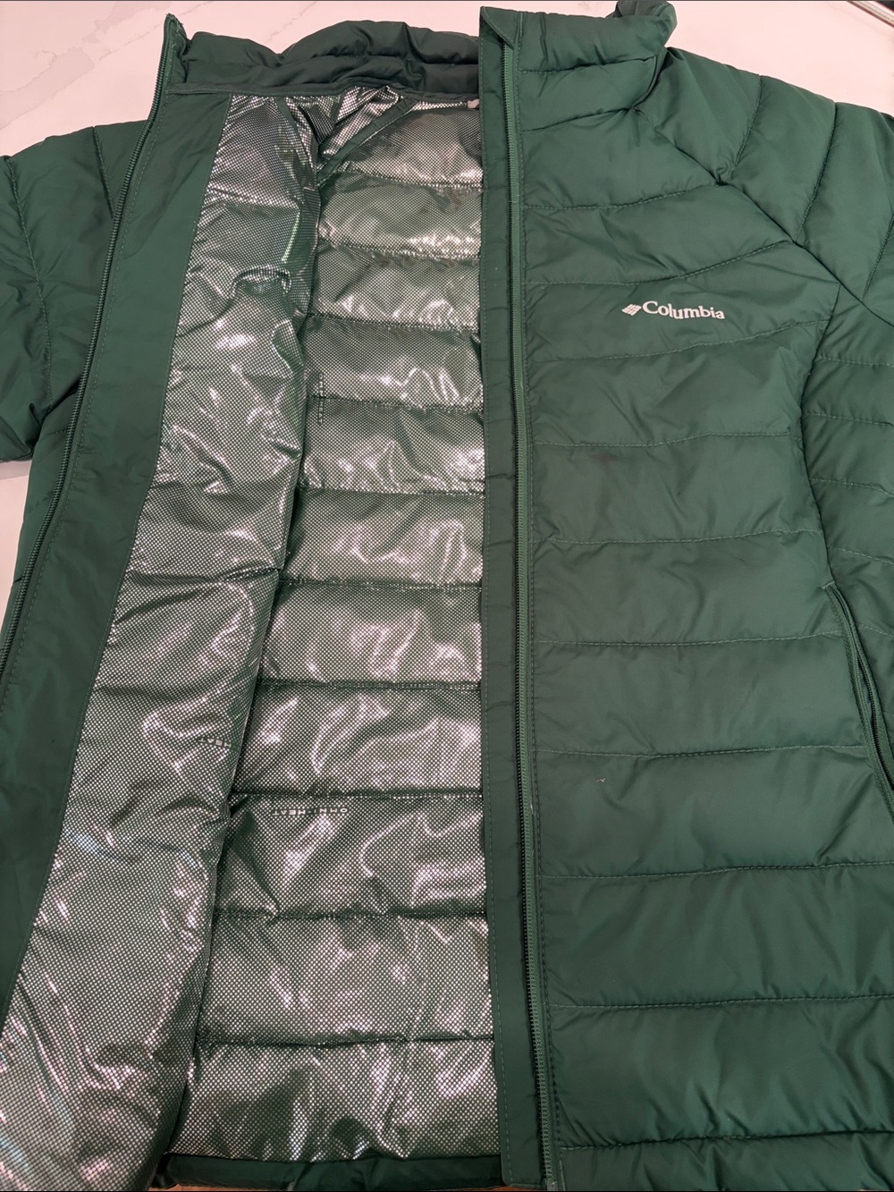 Columbia Women’s Forest Green Omni-heat Powder Lite II Jacket